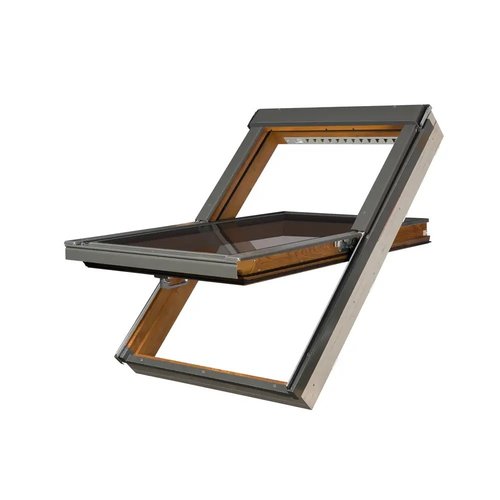 Sten okno energosporn plastov kyvn FAKRO PTP-V/GO U4  55 x78 Zlat dub