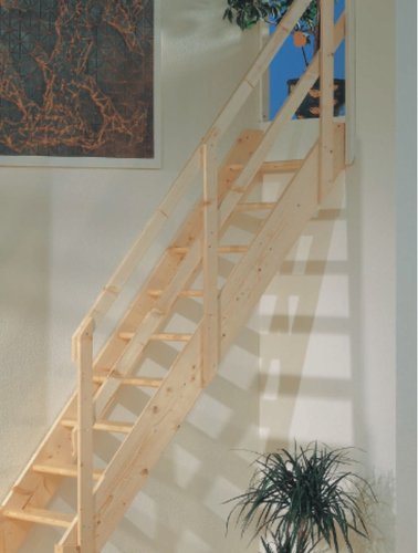 Mlynářské schody DOLLE NORMANDIA rovné smrk 309 cm