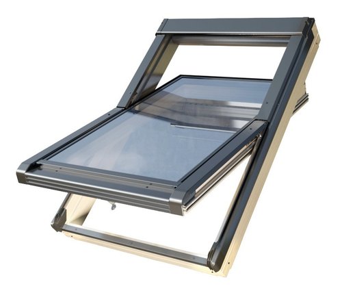 Střešní okno dřevěné kyvné trojsklo DACHSTAR - OKPOL ISOV I22 55 x 78